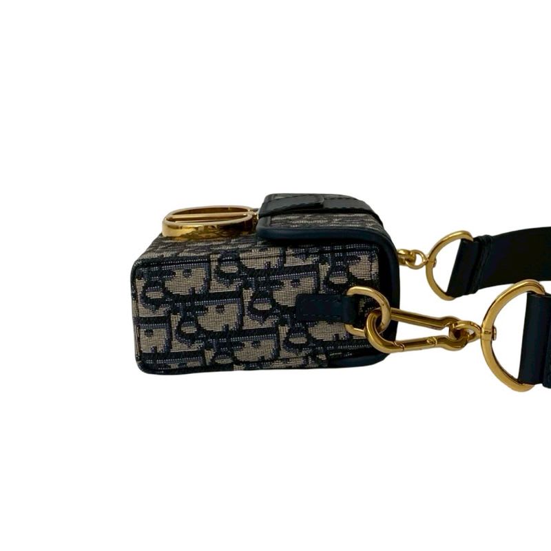 Christian Dior Trotter 30 Montaigne Oblique Leather Canvas Mini Shoulder Bag