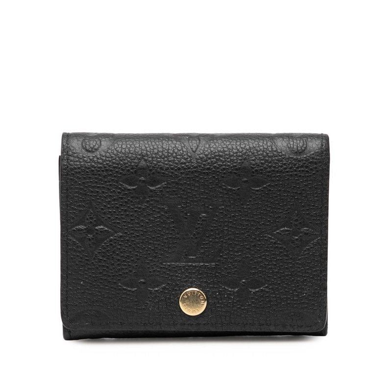 Louis Vuitton Monogram Empreinte Amberop Carte de Visit Card Case Noir Black