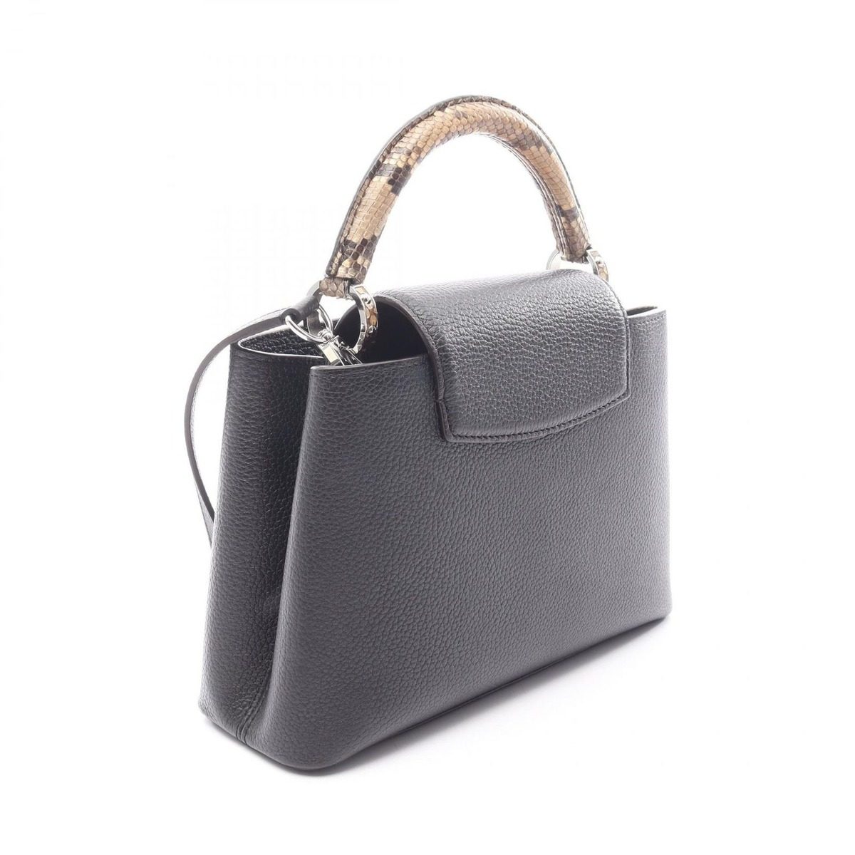 Louis Vuitton Handbag Capucines BB Noir Black 2-Way Leather Exotic Cles — view 2