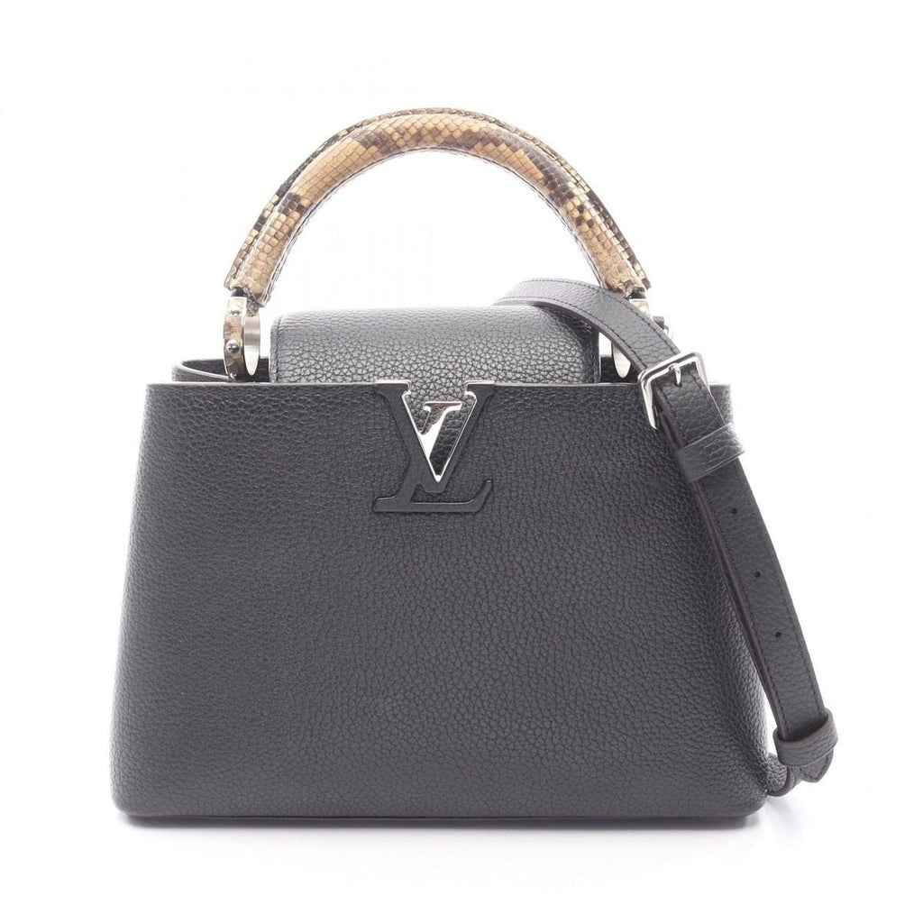 Louis Vuitton Handbag Capucines BB Noir Black 2-Way Leather Exotic Cles
