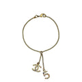 Chanel Bracelet Gold Color Stone Coco Mark No5