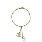 Chanel Bracelet Gold Color Stone Coco Mark No5
