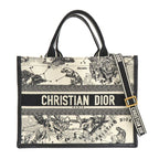 Dior Book Tote Medium M1324 Cetw White Black Embroidery Constellation