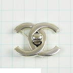 Chanel Brooch Silver Metal Turnlock — view 8