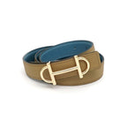 Hermes Belt Gamma New Blue Jean Biscuit Rose Gold Hardware 85 cm — view 2