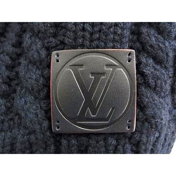 Louis Vuitton Echarpe LV Circle Cashmere Scarf Shawl Navy — view 3