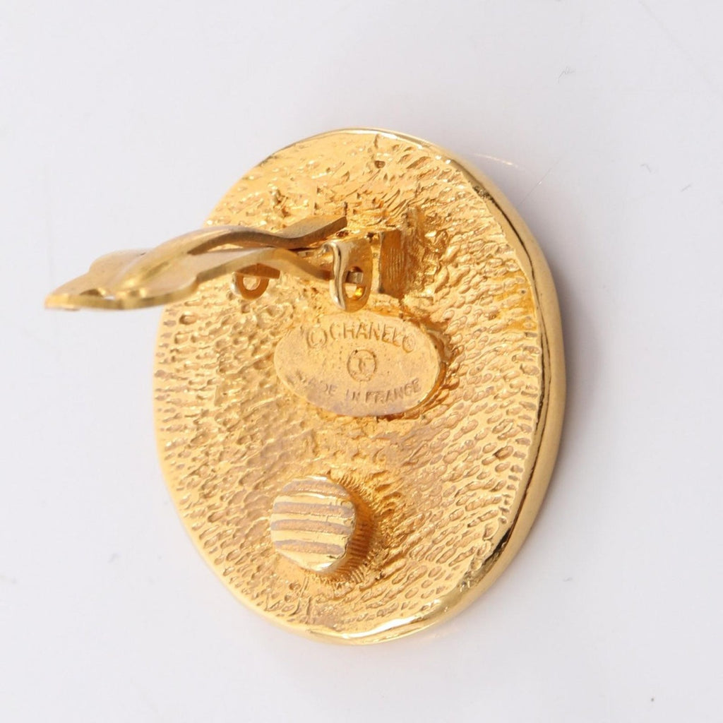 Chanel Earrings Circle Logo — view 3