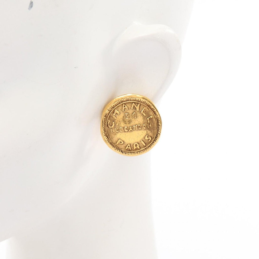 Chanel Earrings Circle Logo — view 4