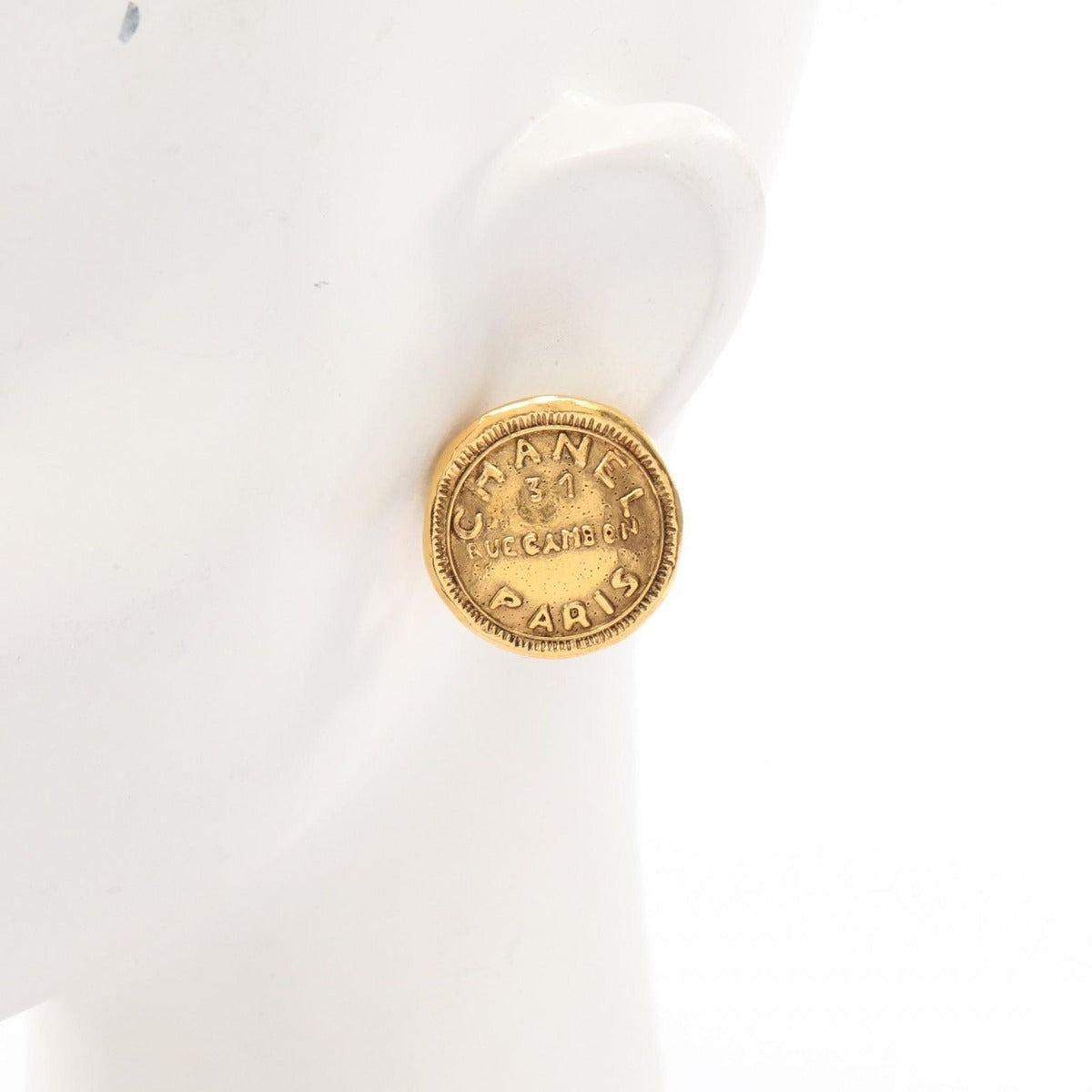 Chanel Earrings Circle Logo — view 4