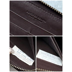Bottega Veneta Round Zipper Long Wallet Intrecciato Dark Brown Leather Men — view 3