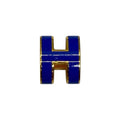 Hermes Mini Pop Ash H Necklace Pendant Top Charm Logo Gold Blue