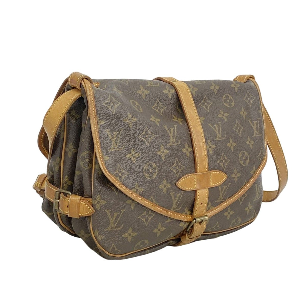 Louis Vuitton Shoulder Bag Monogram Saumur 30 Brown — view 2