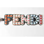 Fendi Key Holder Sling Bag Charm Logo Motif Rubber Leather Multicolor — view 2