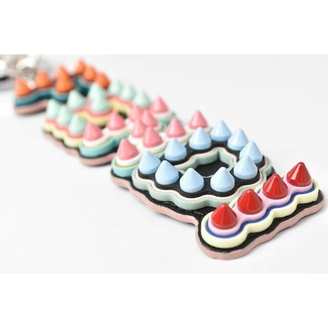 Fendi Key Holder Sling Bag Charm Logo Motif Rubber Leather Multicolor — view 3