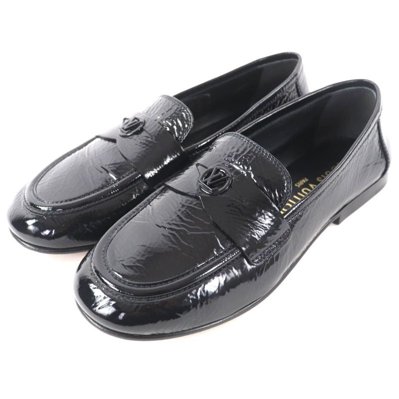 Louis Vuitton 1 Acyyl Soho Line Circle Logo Patent Leather Loafer Black 35