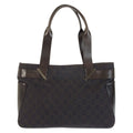 Gucci Brown GG Canvas Leather Tote Shoulder Bag