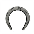 Chanel CC Logo Denim Headband Hair Gray All Over Pattern