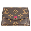 Louis Vuitton Bifold Wallet Porte Monnaie Rosalie Monogram Canvas Fuchsia Brown
