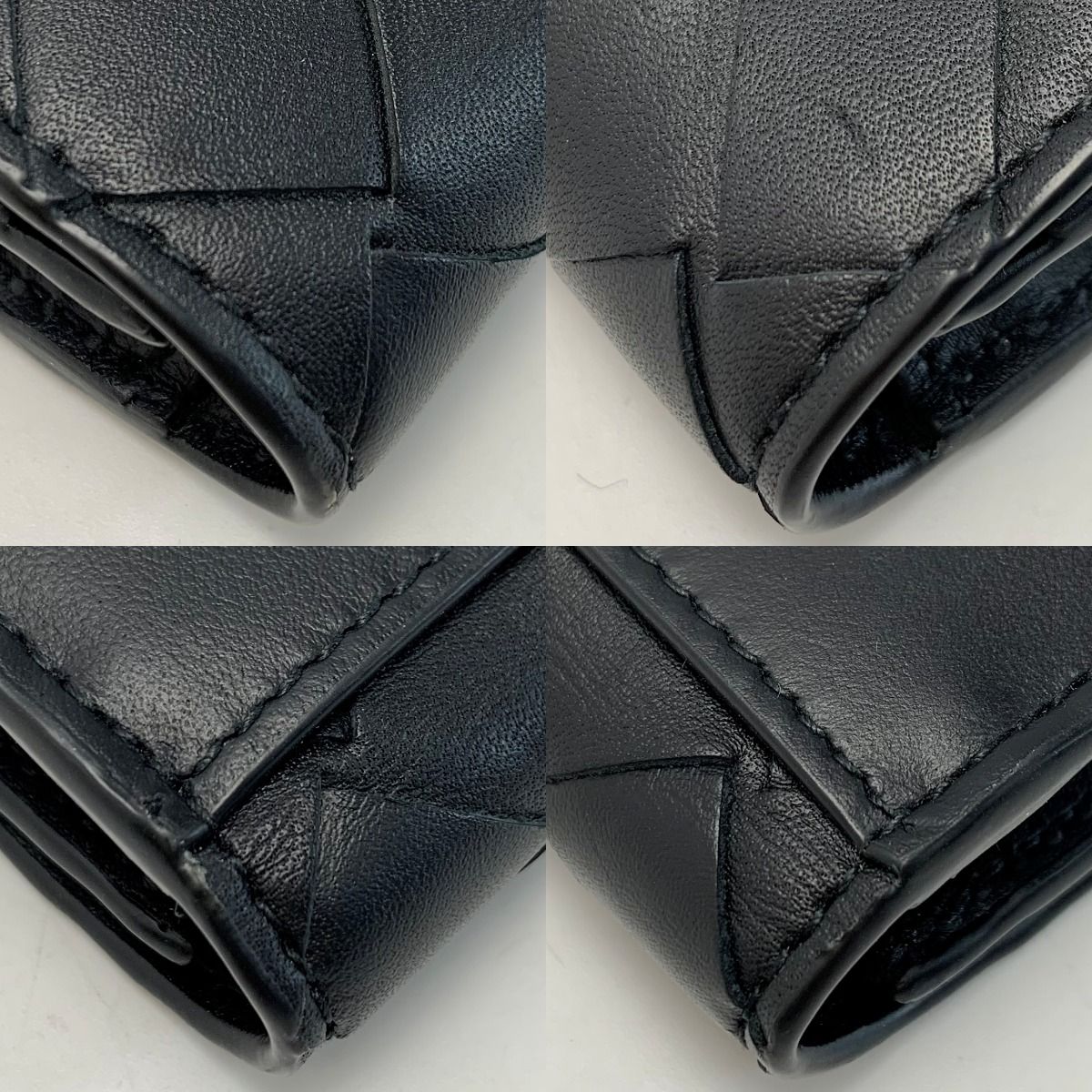Bottega Veneta Calf Black Card Case Business Holder — view 6