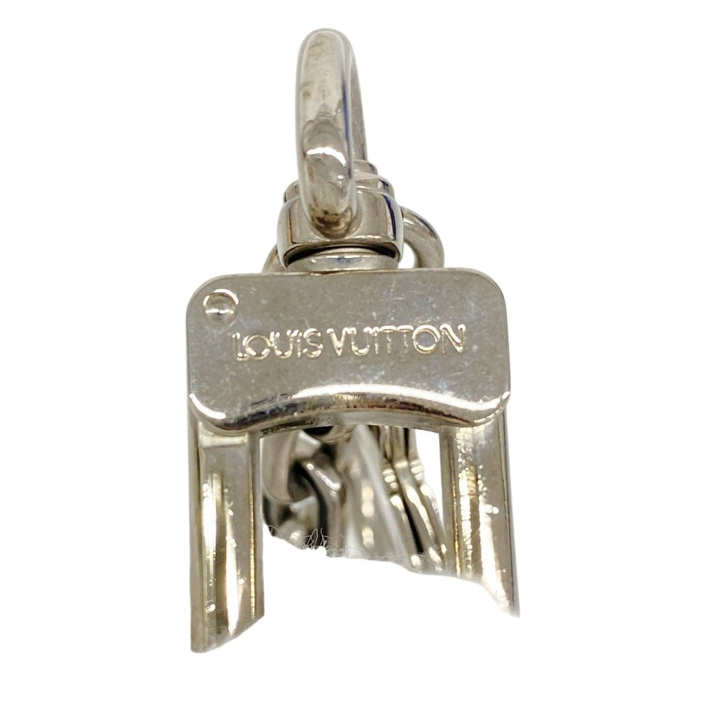 Louis Vuitton Key Holder Charm Porte Cles Initial LV Silver Black — view 2