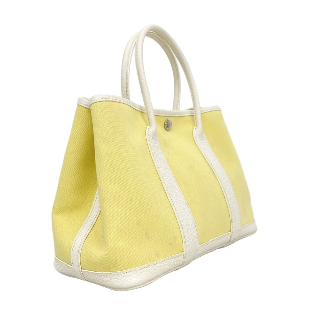 Hermes Tote Garden Party TPM Toile Officier Yellow Silver — view 2