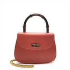 Gucci Bamboo 2-Way Hand Chain Shoulder Bag Pink