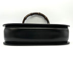 Gucci 000 46 Bamboo Handbag Leather Black Vintage — view 3