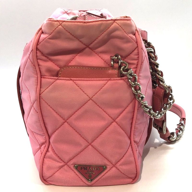 Prada Quilted 2-Way Mini Boston Bag Br2236 Triangle Logo Plate — view 4