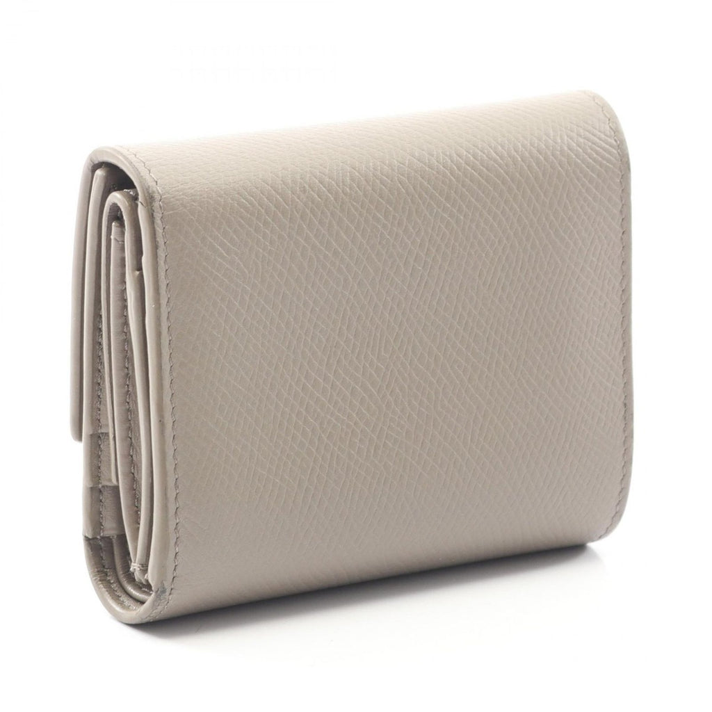 Celine Trifold Wallet Small Gray Beige Leather — view 2