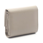 Celine Trifold Wallet Small Gray Beige Leather — view 2