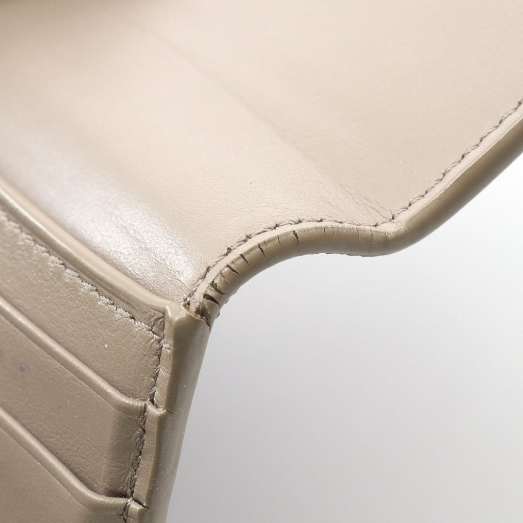 Celine Trifold Wallet Small Gray Beige Leather — view 7