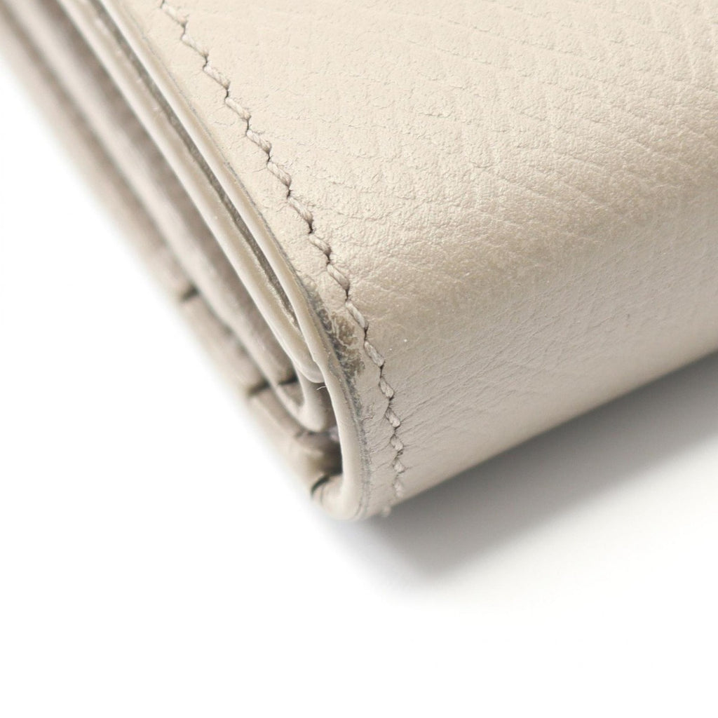 Celine Trifold Wallet Small Gray Beige Leather — view 9
