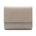 Celine Trifold Wallet Small Gray Beige Leather