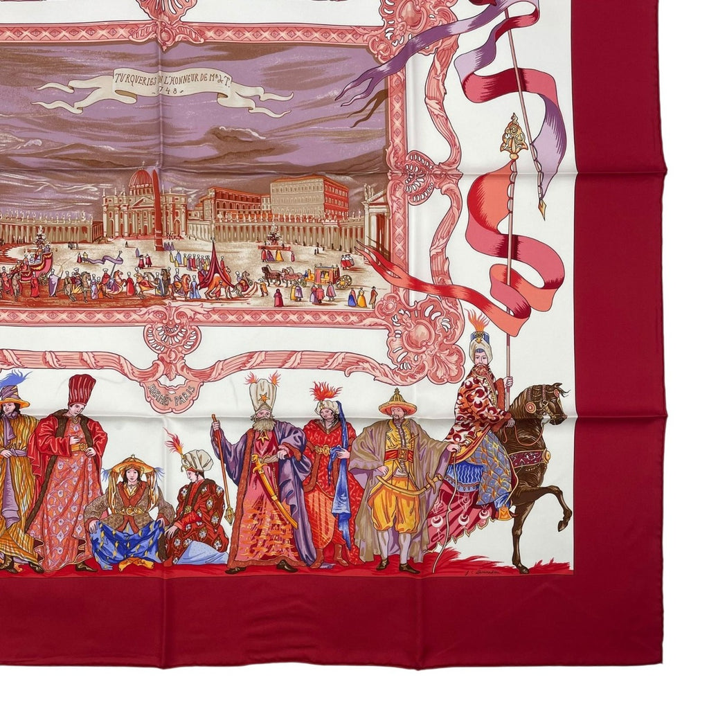 Hermes Carre 90 Silk Scarf Turqveries en L'honneur de Mht Turkish March — view 6