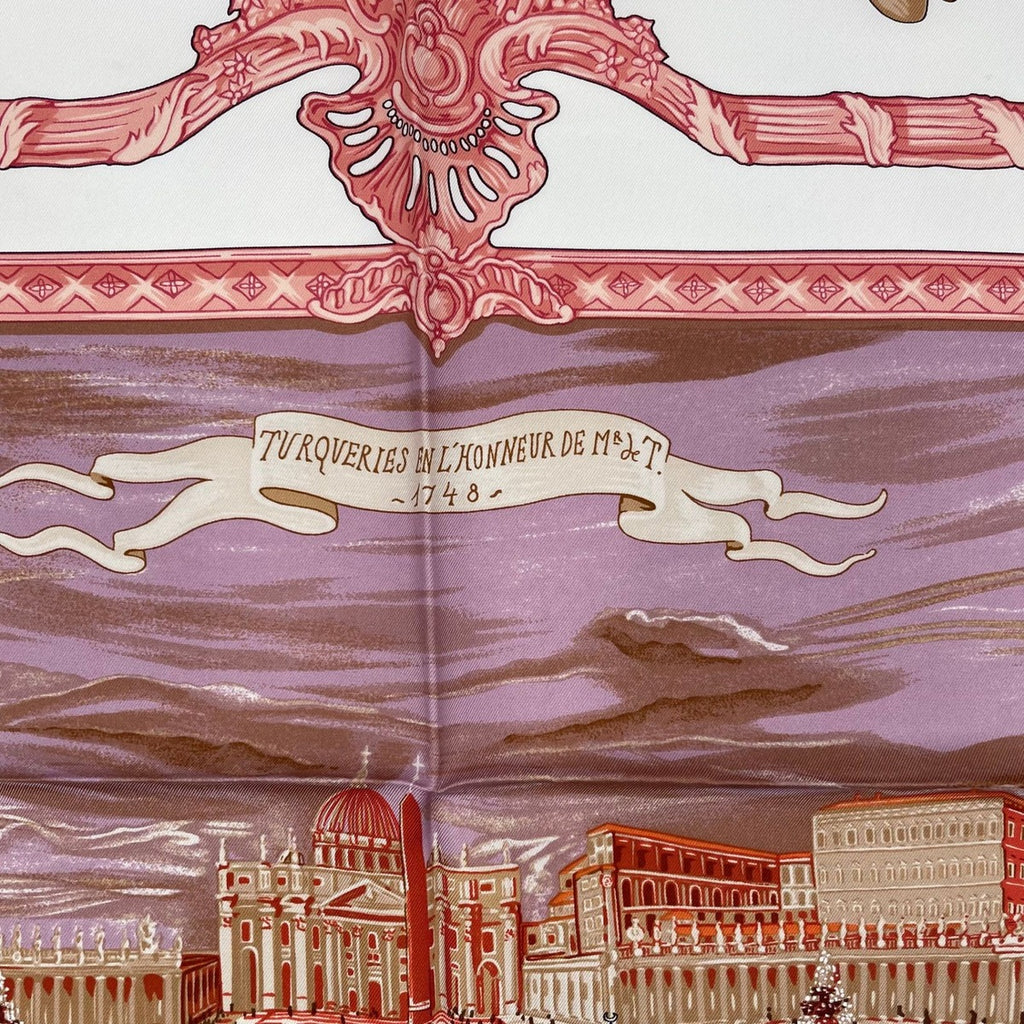 Hermes Carre 90 Silk Scarf Turqveries en L'honneur de Mht Turkish March — view 7