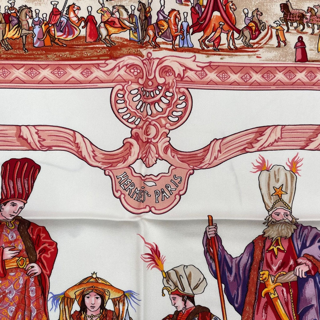 Hermes Carre 90 Silk Scarf Turqveries en L'honneur de Mht Turkish March — view 8