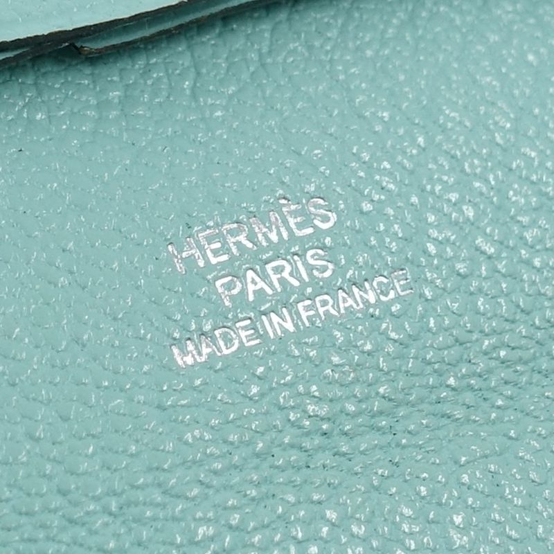 Hermes Bastia GM Coin Case A Stamp Manufactured In 2017 Chevre Aqua — view 6