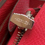 Hermes Kelly Vaux Epson a Engraved Rose Tyrian Long Wallet Silver — view 4