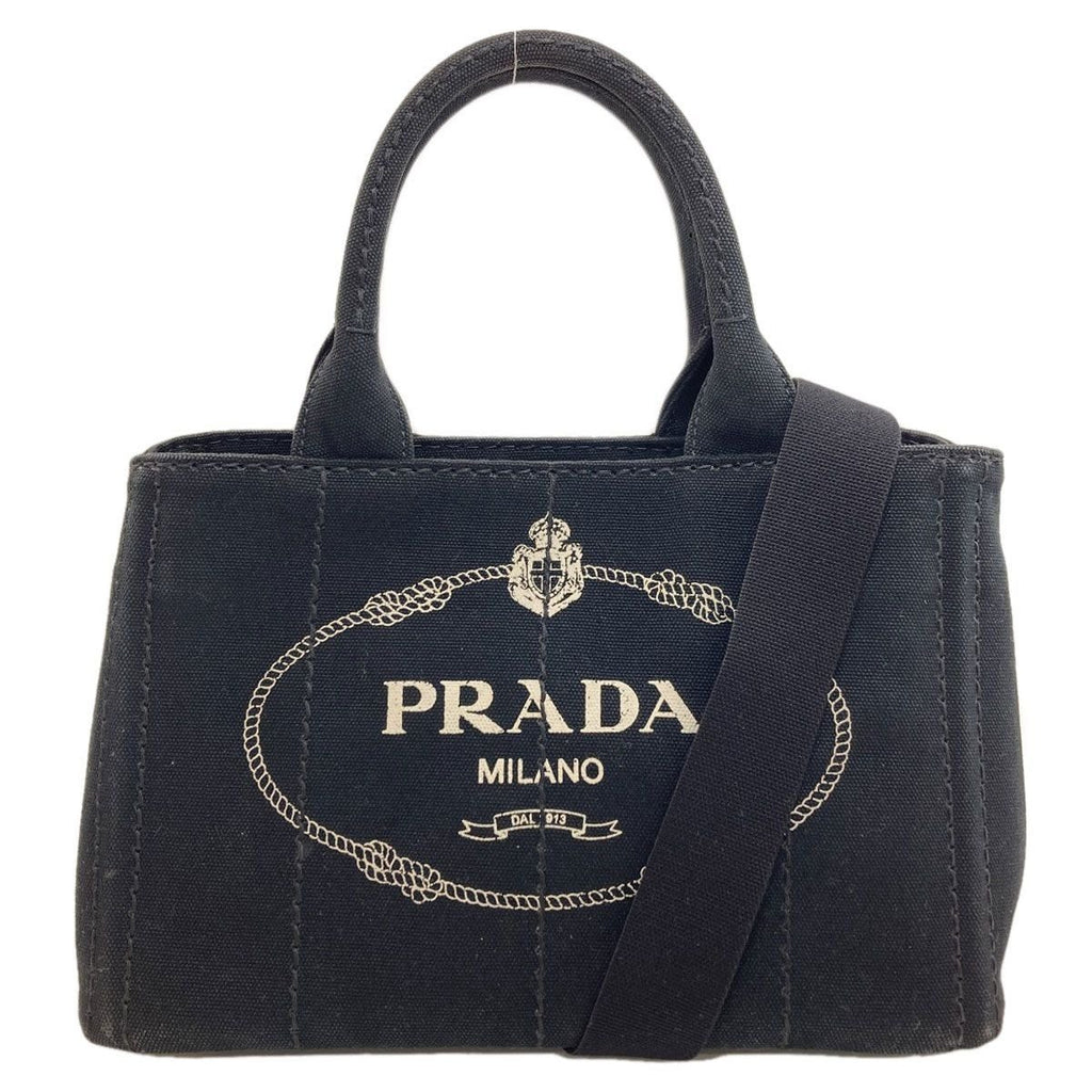 Prada Canapa Mini 2-Way Handbag Canvas