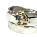 Hermes Vintage 925 750 Double True Ring Combination Silver Gold 50 Weight — view 5