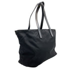 Prada Leather Nylon Black Tote Silver — view 2