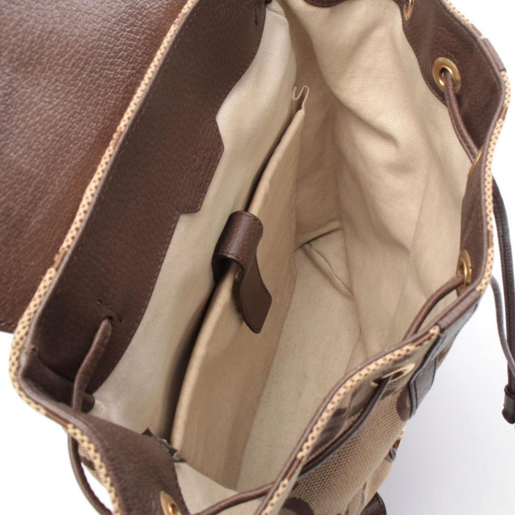 Gucci Backpack Jumbo GG Beige Brown Canvas Leather — view 3