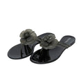 Chanel Sandals Black Camellia