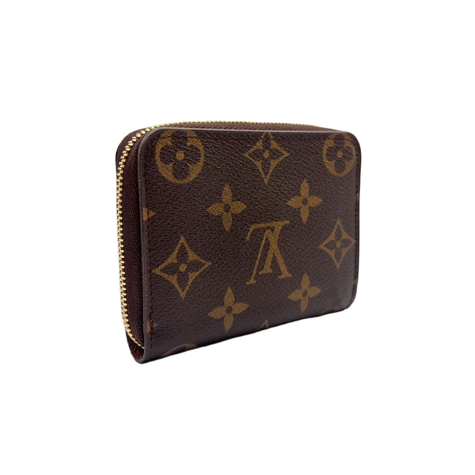 Louis Vuitton Zippy Coin Purse Monogram Brown Case Gold — view 2