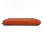Gucci Long Wallet Bamboo Leather Orange Pink Round Zipper Zippy Bicolor — view 3