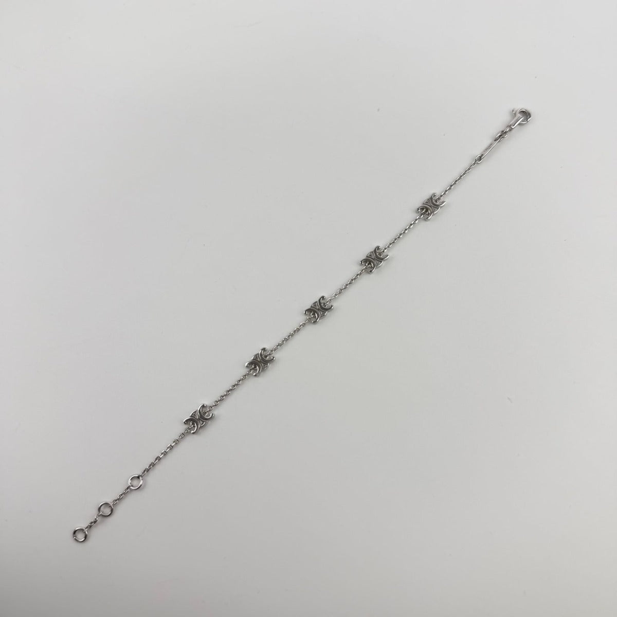 Celine Logo Triomphe Bracelet Silver Vintage — view 3