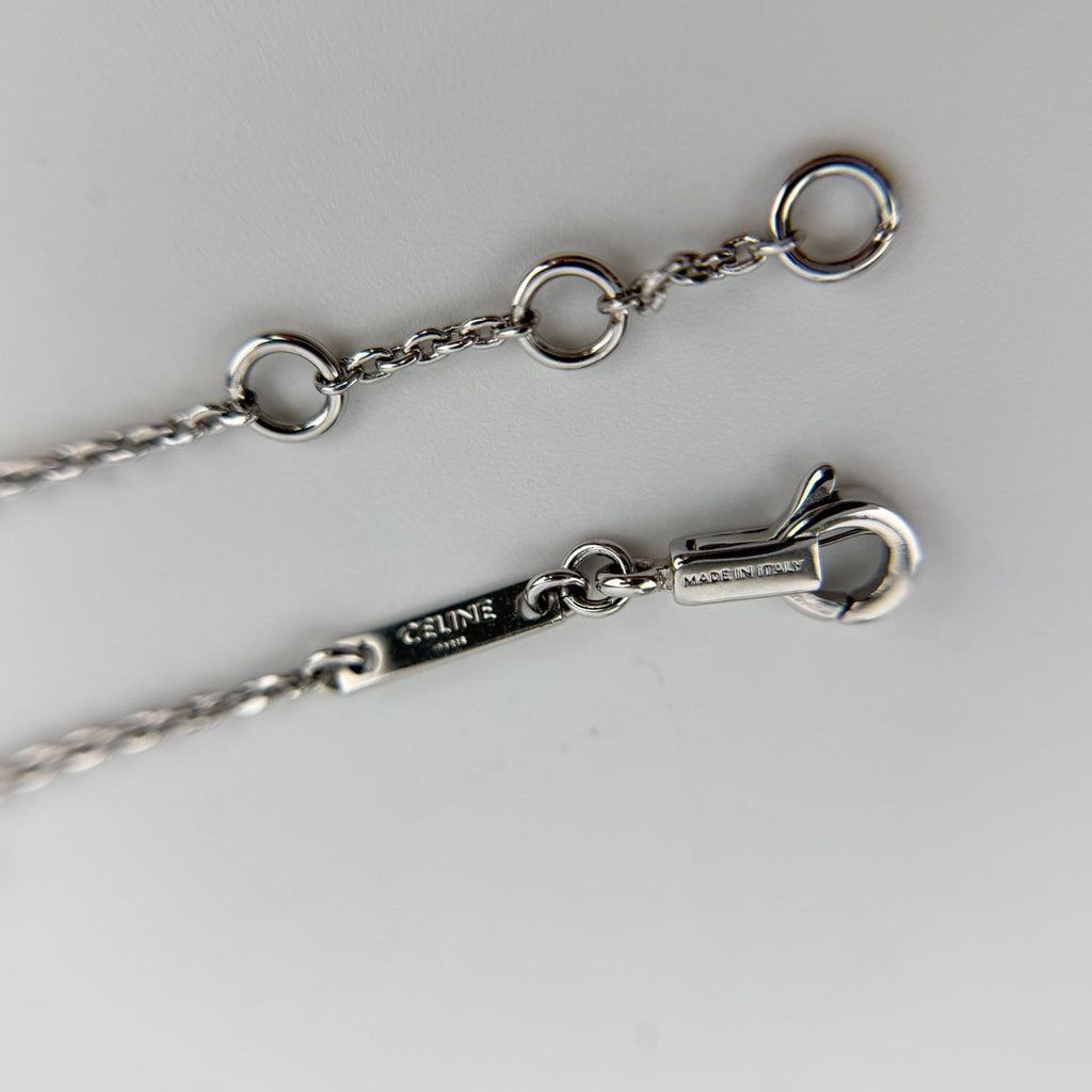 Celine Logo Triomphe Bracelet Silver Vintage — view 5