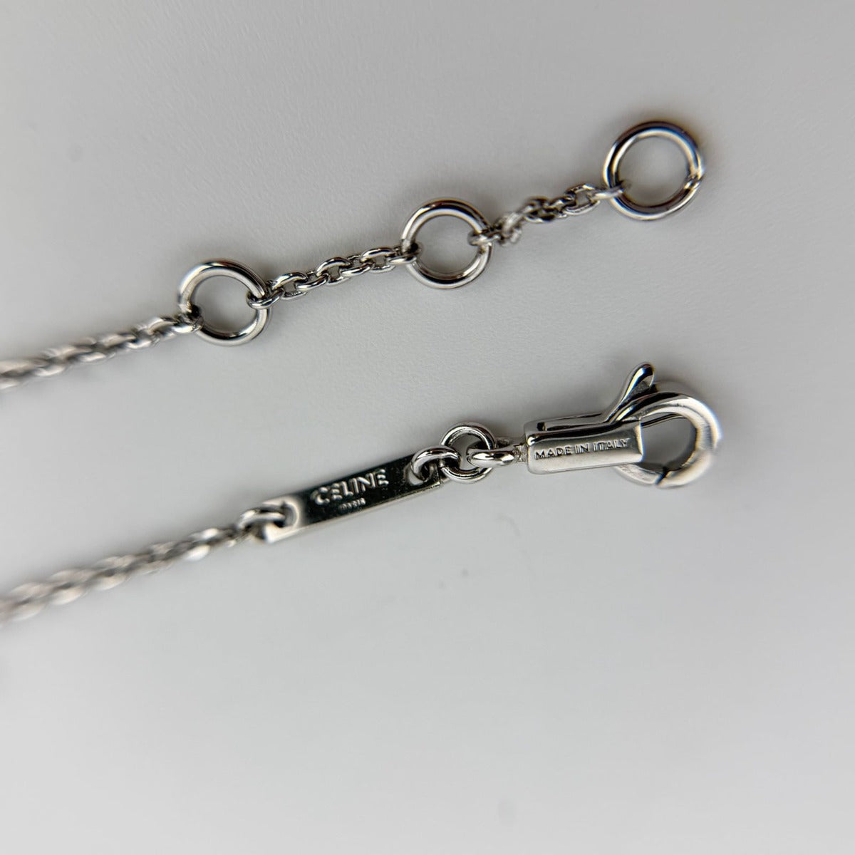 Celine Logo Triomphe Bracelet Silver Vintage — view 5