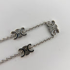 Celine Logo Triomphe Bracelet Silver Vintage — view 7