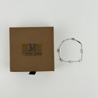 Celine Logo Triomphe Bracelet Silver Vintage